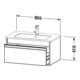 Duravit Meuble sous-lavabo Ketho 80x47,5 cm, noyer naturel, 1 tiroir, suspendu-4