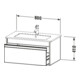 Duravit Meuble sous-lavabo Ketho 80x47,5 cm, taupe, 1 tiroir, suspendu