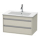 Duravit Meuble sous-lavabo Ketho 80x47,5 cm, Taupe, 2 tiroirs, suspendu-1
