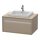 Duravit Meuble sous lavabo Ketho 80x55 cm, beige, 1 tiroir, suspendu-1