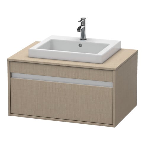 Duravit Meuble sous lavabo Ketho 80x55 cm, beige, 1 tiroir, suspendu