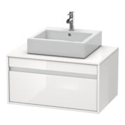 Duravit Meuble sous-lavabo Ketho 80x55 cm, blanc brillant, 1 tiroir, suspendu-1