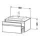Duravit Meuble sous-lavabo Ketho 80x55 cm, blanc brillant, 1 tiroir, suspendu