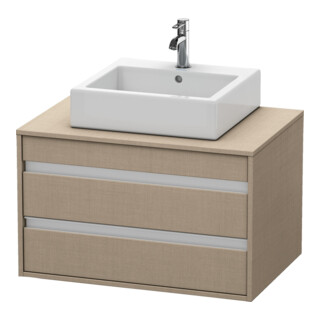 Duravit Meuble sous-lavabo Ketho 80x55 cm, blanc, f AWT milieu, 2 tiroirs