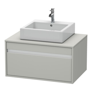 Duravit Meuble sous lavabo Ketho 80x55 cm, blanc mat, 1 tiroir, suspendu