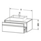 Duravit Meuble sous lavabo Ketho 80x55 cm, blanc mat, 1 tiroir, suspendu