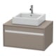 Duravit Meuble sous lavabo Ketho 80x55 cm, blanc mat, 1 tiroir, suspendu-1