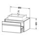 Duravit Meuble sous lavabo Ketho 80x55 cm, blanc mat, 1 tiroir, suspendu