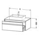 Duravit Meuble sous lavabo Ketho 80x55 cm, blanc mat, 1 tiroir, suspendu