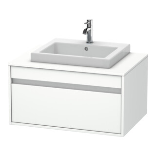 Duravit Meuble sous lavabo Ketho 80x55 cm, blanc mat, 1 tiroir, suspendu