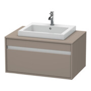 Duravit Meuble sous lavabo Ketho 80x55 cm, blanc mat, 1 tiroir, suspendu