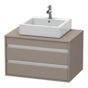 Duravit Meuble sous-lavabo Ketho 80x55 cm, blanc mat, 2 tiroirs, AWT central