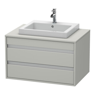 Duravit Meuble sous-lavabo Ketho 80x55 cm, blanc mat, pour lavabo encastré, 2 tiroirs