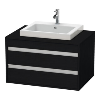Duravit Meuble sous lavabo Ketho 80x55 cm, blanc œuf, pour lavabo encastré, 2 tiroirs