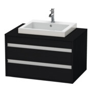 Duravit Meuble sous lavabo Ketho 80x55 cm, blanc œuf, pour lavabo encastré, 2 tiroirs-1