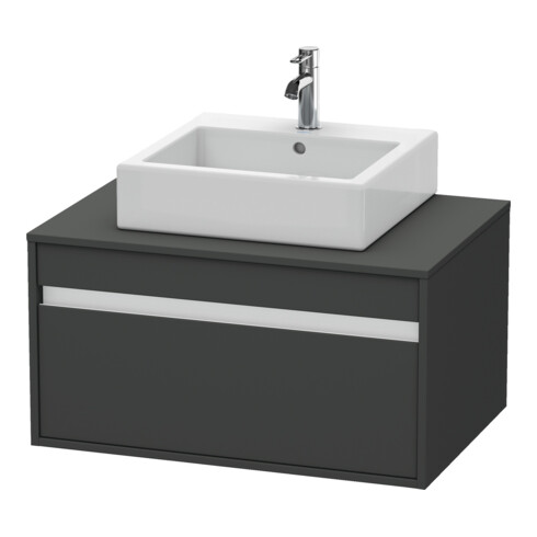 Duravit Meuble sous-lavabo Ketho 80x55 cm, gris mat, avec AWT, 1 tiroir, suspendu