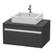 Duravit Meuble sous-lavabo Ketho 80x55 cm, gris mat, avec AWT, 1 tiroir, suspendu