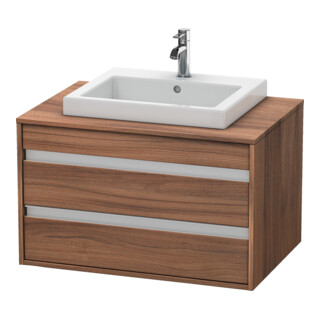 Duravit Meuble sous lavabo Ketho 80x55 cm, N Nat, pour lavabo encastré moyen, 2 tiroirs