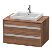 Duravit Meuble sous lavabo Ketho 80x55 cm, N Nat, pour lavabo encastré moyen, 2 tiroirs-1
