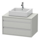 Duravit Meuble sous-lavabo Ketho 80x55cm, gris mat, 2 tiroirs, AWT milieu-1