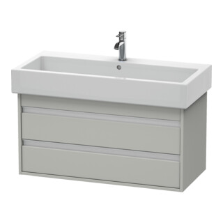 Duravit Meuble sous-lavabo Ketho 95x44 cm, béton gris, 2 tiroirs, suspendu