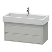Duravit Meuble sous-lavabo Ketho 95x44 cm, béton gris, 2 tiroirs, suspendu