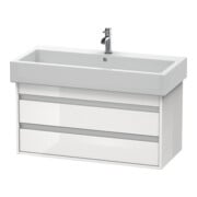 Duravit Meuble sous-lavabo Ketho 95x44 cm, blanc brillant, 2 tiroirs, suspendu