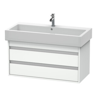 Duravit Meuble sous-lavabo Ketho 95x44 cm, blanc mat, 2 tiroirs, suspendu