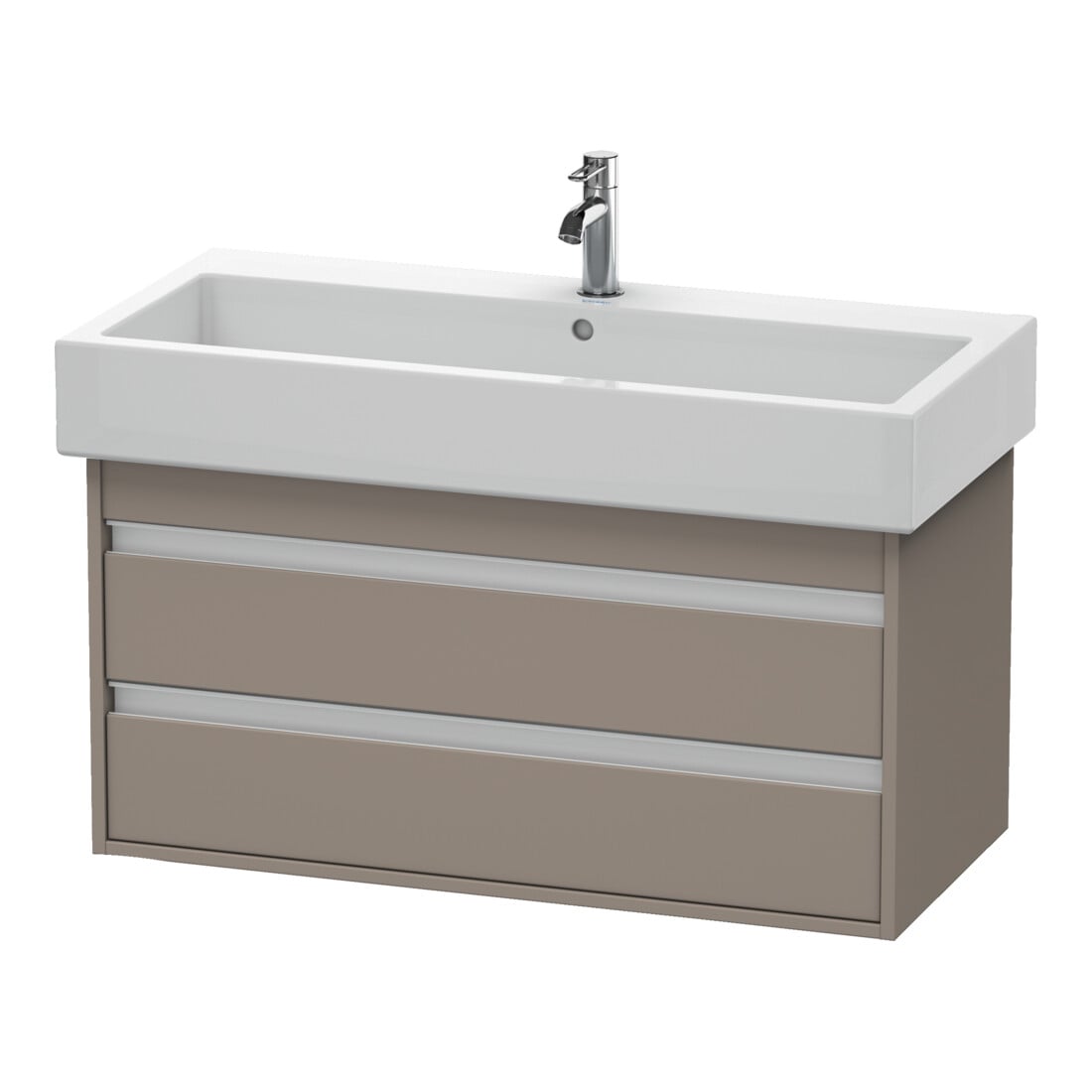 Duravit Meuble sous-lavabo Ketho 95x44 cm, blanc mat, 2 tiroirs, suspendu