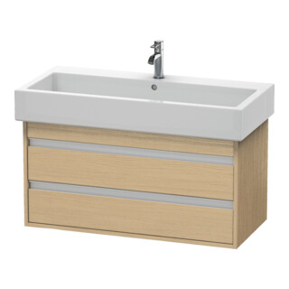 Duravit Meuble sous lavabo Ketho 95x44 cm, blanc œuf, 2 tiroirs, suspendu
