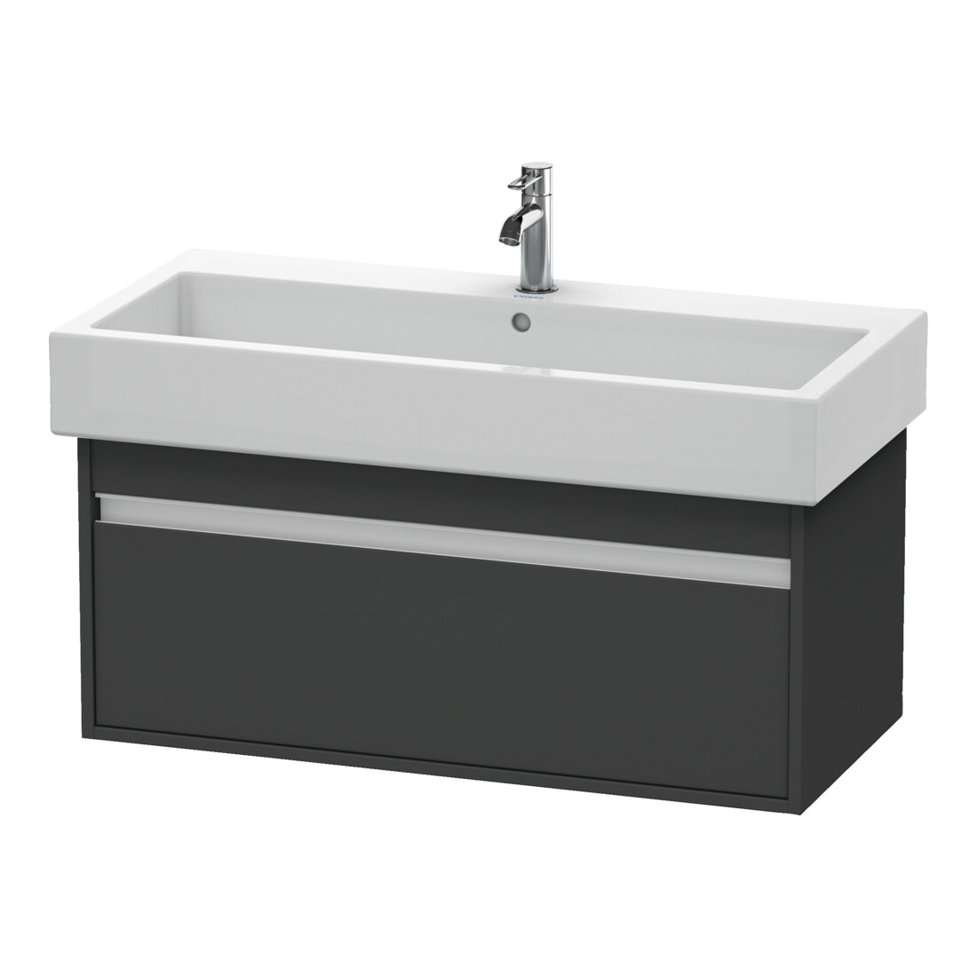 Duravit Meuble sous-lavabo Ketho 95x44 cm, graphite mat, 1 tiroir, suspendu