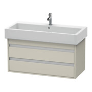 Duravit Meuble sous lavabo Ketho 95x44 cm, taupe, 2 tiroirs, suspendu