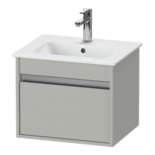 Duravit Meuble sous lavabo Ketho Compact 50x41,2x41 cm, 1 tiroir, suspendu, béton gris