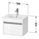 Duravit Meuble sous-lavabo Ketho Compact 50x41,2x41 cm, 1 tiroir, suspendu, blanc mat-4