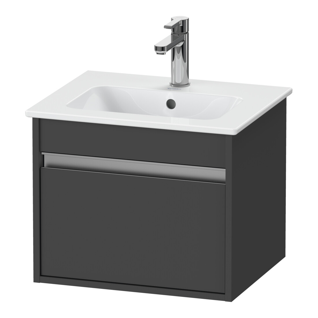 Duravit Meuble sous-lavabo Ketho Compact 50x41,2x41 cm, 1 tiroir, suspendu, graphite mat