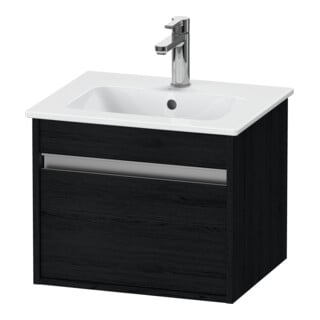 Duravit Meuble sous lavabo Ketho Compact 50x41,2x41 cm, 1 tiroir, suspendu, noir œuf