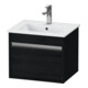 Duravit Meuble sous lavabo Ketho Compact 50x41,2x41 cm, 1 tiroir, suspendu, noir œuf-1