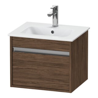 Duravit Meuble sous lavabo Ketho Compact 50x41,2x41 cm, 1 tiroir, suspendu, noyer foncé