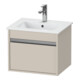 Duravit Meuble sous lavabo Ketho Compact 50x41,2x41 cm, 1 tiroir, suspendu, taupe-1
