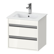 Duravit Meuble sous lavabo Ketho Compact 50x41,2x48 cm, 2 tiroirs, suspendu, blanc brillant-1