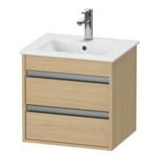 Duravit Meuble sous lavabo Ketho Compact 50x41,2x48 cm, 2 tiroirs, suspendu, blanc naturel