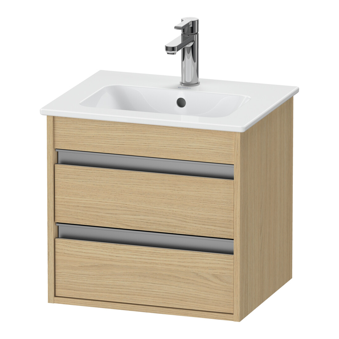 Duravit Meuble sous lavabo Ketho Compact 50x41,2x48 cm, 2 tiroirs, suspendu, blanc naturel