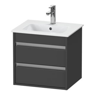 Duravit Meuble sous-lavabo Ketho Compact 50x41,2x48 cm, 2 tiroirs, suspendu, graph ma
