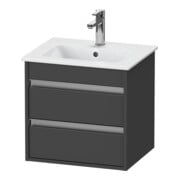 Duravit Meuble sous-lavabo Ketho Compact 50x41,2x48 cm, 2 tiroirs, suspendu, graph ma