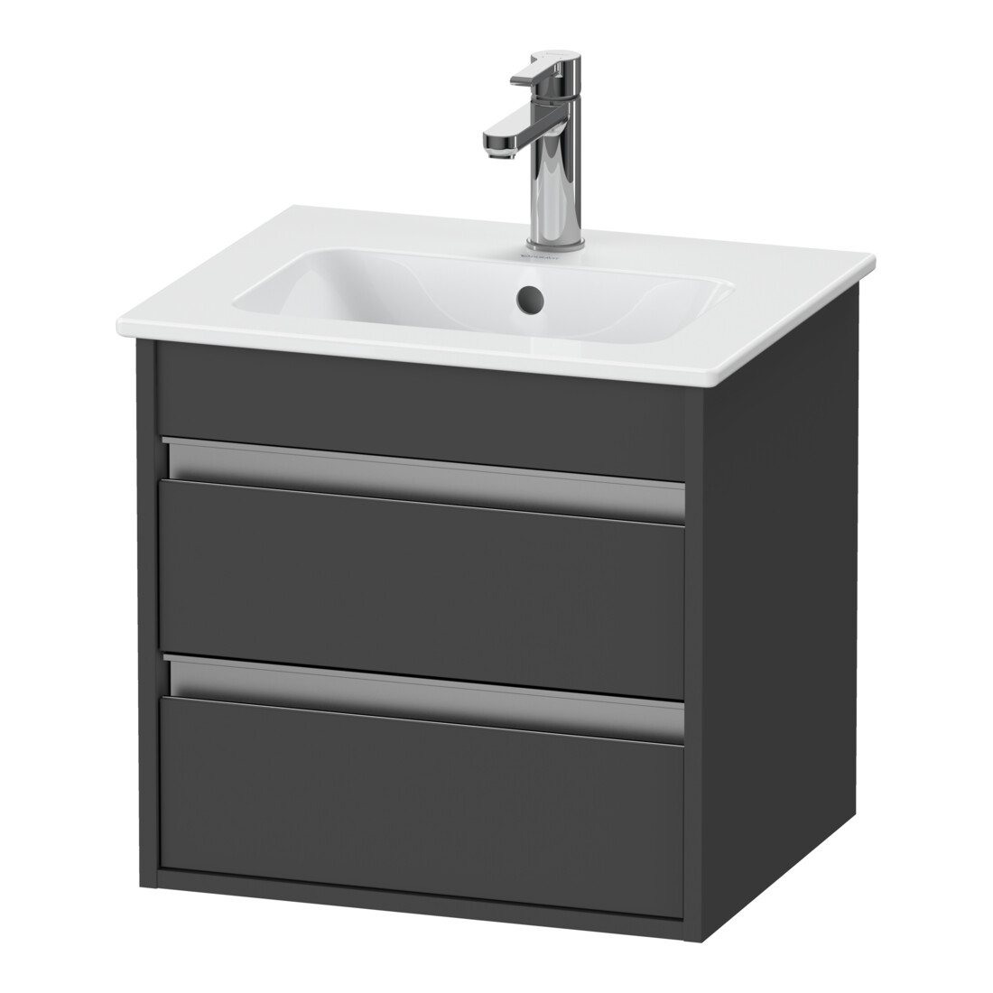 Duravit Meuble sous-lavabo Ketho Compact 50x41,2x48 cm, 2 tiroirs, suspendu, graph ma