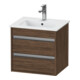 Duravit Meuble sous lavabo Ketho Compact 50x41,2x48 cm, 2 tiroirs, suspendu, noyer foncé-1