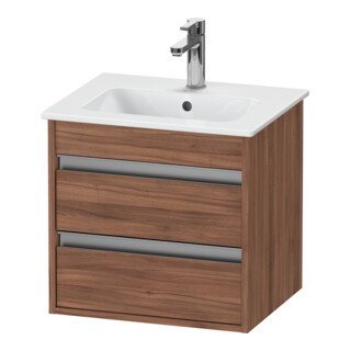 Duravit Meuble sous-lavabo Ketho Compact 50x41,2x48 cm, 2 tiroirs, suspendu, noyer naturel