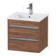 Duravit Meuble sous-lavabo Ketho Compact 50x41,2x48 cm, 2 tiroirs, suspendu, noyer naturel-1