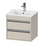 Duravit Meuble sous-lavabo Ketho Compact 50x41,2x48 cm, 2 tiroirs, suspendu, taupe-1