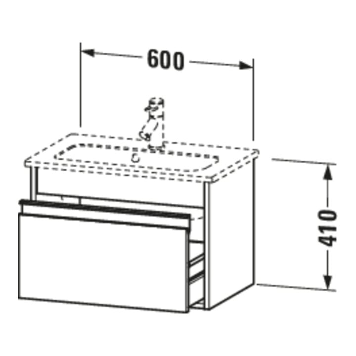 Duravit Meuble sous-lavabo Ketho Compact 60x38,5 cm, bas, 1 tiroir, suspendu